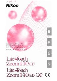 Nikon Zoom 140 ED manual. Camera Instructions.